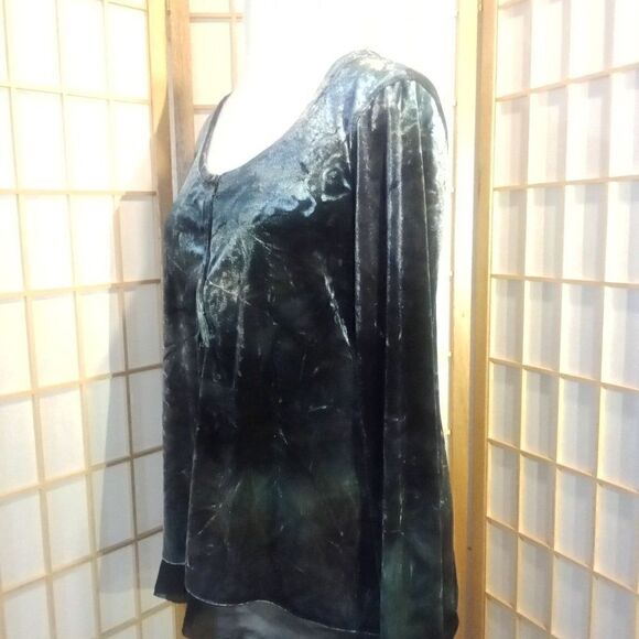 SimplyâVeraâVera WangâLgâCrushedâVelvetâTop - Picture 10 of 14